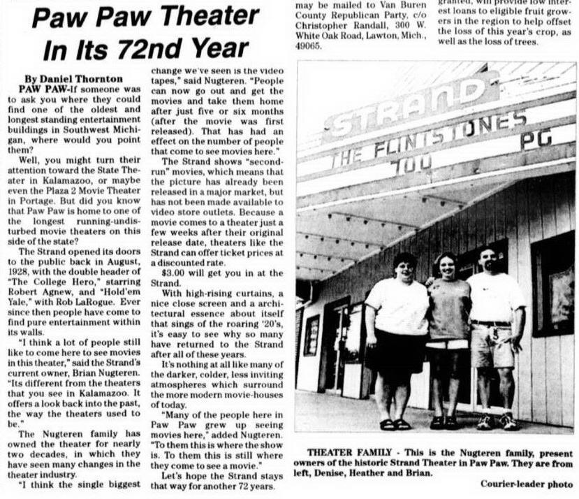 Strand Theatre - JULY 7 2007 ARTICLE